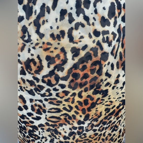 Catwalk Sexy Backless Leopard See Through Cowl Neckline Vacation Beach D… - Picture 9 of 10